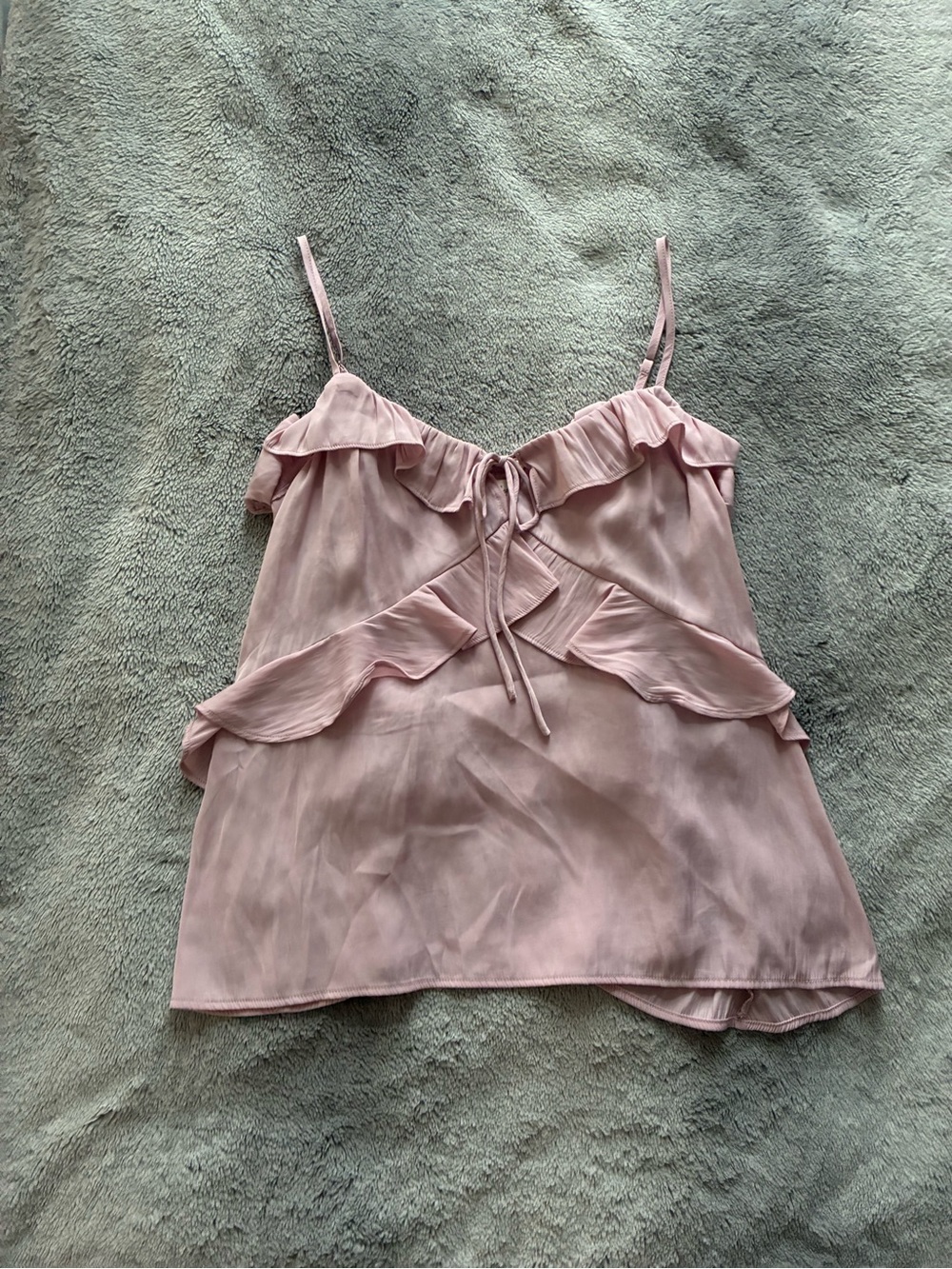 Universal Thread Blush Ruffle Tie-Front Cami